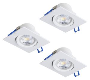 Eglo 902283-Комплект 3xLED димируемо вградено таванно осветително тяло SALICETO LED/4,8W/230V 8,8x8,8cm бяло