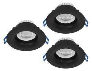 Eglo 902274 комплект 3x LED сферично плафонно осветително тяло SALABATE LED/4,9 W/230 V Ø 8,8 см IP65 черно