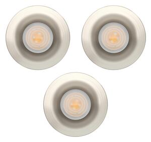 Eglo 902276 - Комплект 3xLED таванни осветителни тела за баня SALABATE LED/4,9W/230V Ø8,8cm IP65 хром