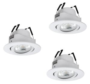 Eglo 902286 - Комплект 3x LED RGBW димируемо вградено осветително тяло SALICETO-Z LED/4,7W/230V в бял цвят