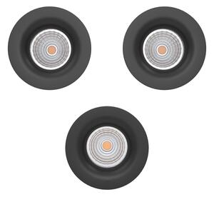Eglo 902278 - комплект 3xLED димируемо вградено таванно осветително тяло SALICETO LED/4,8W/230V Ø8,8cm черно