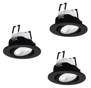 Eglo 902287 - Комплект от 3 димируеми вградени LED RGBW осветителни тела SALICETO-Z, LED/4,7W/230V, черни