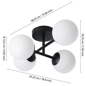 Eglo 902094 - LED полилей за баня CASTROVIDO 4xG9/4,2W/230V IP44 черен
