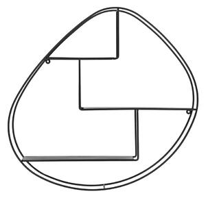 Черен метален стенен рафт на няколко нива 60 cm Wrexham – House Nordic