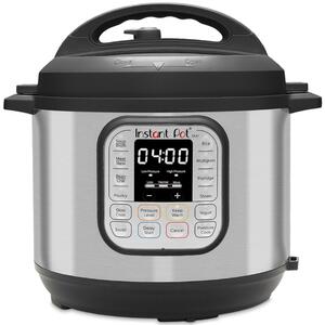 Мултикукър под нялагане Instant Pot DUO 6 112018201, 1000W, 5.7l, 13 програми, 7 функции, Система за безопасност, Сребрист/черен