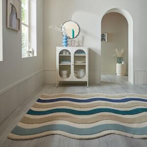 Covor Cascade Wool Albastru 140x200 cm