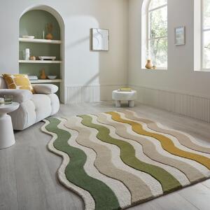 Covor Cascade Wool Verde 140x200 cm
