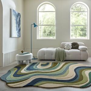 Covor oval Envy Wool Verde 140x200 cm