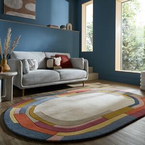 Covor oval Emryc Wool Multicolor 140x200 cm