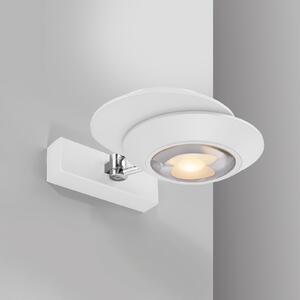 PURE LED стенна лампа Oculis, бяла, 30 cm, желязо/стъкло, 2-крилна., Затъмняване, Бял, Дневна/трапезария, Метал, Модерен