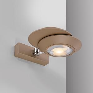 PURE LED стенна лампа Oculis, бронзов цвят 30 cm, желязо, 2-крилна., Затъмняване, Бронзов / античен месинг, Дневна/трапезария, Метал, Модерен