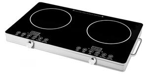 Двоен инфрачервен котлон Elite EFP-1258T, 4400W, LED дисплей, Сензорно управление, Таймер, Черен/сив