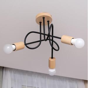 Плафон OXFORD 3xE27/15W/230V бор/черен