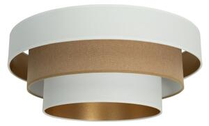 Таванно осветително тяло WENTA 1xE27/60W/230V Ø 50 cm бяло/кафяво