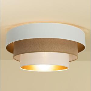 Таванно осветително тяло WENTA 1xE27/60W/230V Ø 50 cm бяло/кафяво