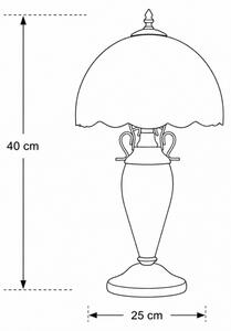 Brilagi - витражна настолна лампа в стил Тифани SUNFLOWER 1xE27/60W/230V + 1xE14/40W