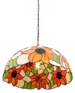 Brilagi - Tiffany витражен полилей на верига SUNFLOWER 1xE27/60W/230V Ø 40 см