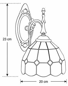 Brilagi - Витражна стенна лампа Tiffany SIENNA 1xE14/40W/230V