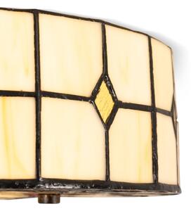Brilagi - Елегантен плафон в стил Тифани FOLIA с витраж, 3xE27/60W/230V, диаметър 40 см