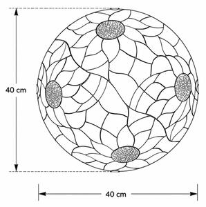 Brilagi - Tiffany витражно таванно осветително тяло SUNFLOWER 2xE27/60W/230V Ø 40 см