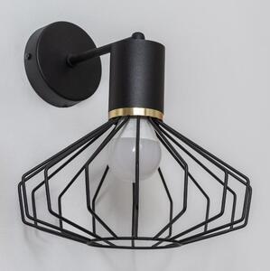 Настенна лампа SOLANO 1xE27/15W/230V черна/златна