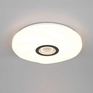 Reality Leuchten LED плафон Sano, бял, Ø 39 cm, CCT, дистанционно управление, Затъмняване, Бял, Дневна/трапезария, Пластмаса, Модерен