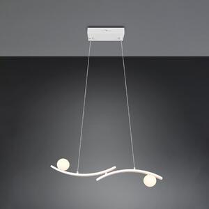 Trio Lighting LED висяща лампа Napoli, бяла матова, дължина 82 cm, метал, CCT, Затъмняване, Бял, Дневна/трапезария, Метал, Модерен