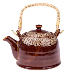 Кафяв керамичен чайник 900 ml Mottle – Dakls