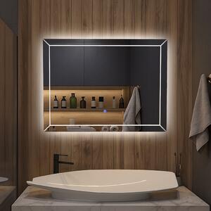 Огледало за баня с LED осветление Анхел- 80x60 см