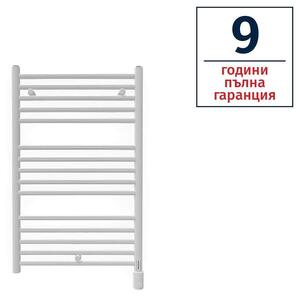Eлектрическа алуминиева лира за баня с флуид TEDAN EVA 600W, цвят бял