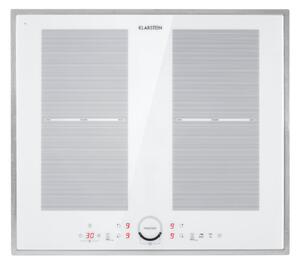 Klarstein Delicatessa 60 Prime, индукционен плот, 4 зони, 7000 W, таймер, бял