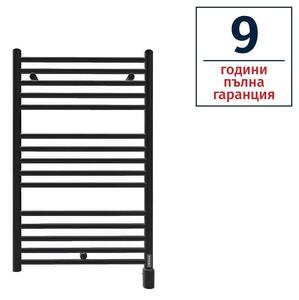 Eлектрическа алуминиева лира за баня TEDAN EVA 600W, цвят черен