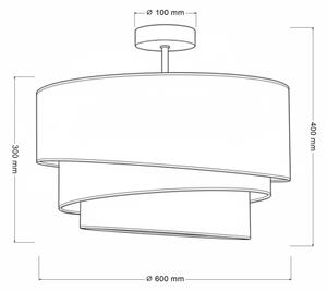 Brilagi - Плафонен полилей TRIO 3xE27/60W/230V с диаметър 60 см, кафяв/бежов/бял