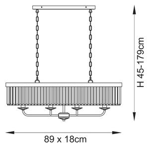 Endon 109058 - Елегантен полилей на верига 4xE14/6W/230V, лъскав хром