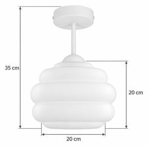 BRILAGI - LED прикрепен полилей RETRO GLASS 1xE27/60W/230V Ø 20 см бял