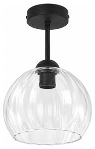 BRILAGI - LED Полилей за повърхностен монтаж RETRO GLASS 1xE27/60W/230V Ø 25 см черен/прозрачен