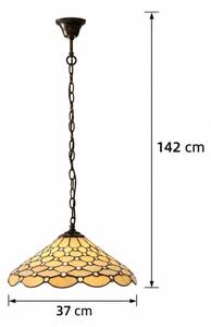 Endon 112226 - Полилей на верига Tiffany PEARL 1xE27/10W/230V Ø 45 см