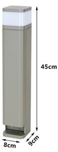 BRILAGI - Външна лампа с 2 SCHUKO гнезда PILLAR 1xG9/11W/230V IP44 сива