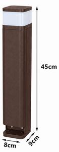 BRILAGI - Външна лампа с 2 гнезда SCHUKO PILLAR 1xG9/11W/230V IP44 кафява