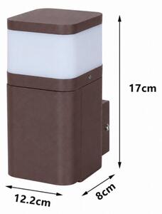 BRILAGI - Външна стенна лампа с гнездо SCHUKO PILLAR 1xG9/11W/230V IP44 кафява