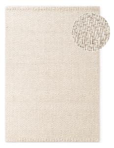Ръчно изработен килим със смес от вълна в цвят слонова кост 80x150 cm Majoli – Elle Decoration