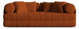 Теракотен кадифен сгъваем диван 206 cm Kemi – Cosmopolitan Design