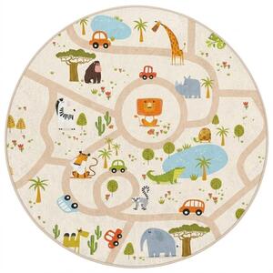 Детско килимче за игра подходящо за пране ø100 cm Savana Ride – Mila Home