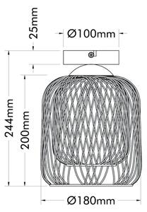 Globo 15965D - Плафон DICHTI 1xE27/40W/230V диаметър 18 см