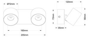 Globo 56961-2S - LED точково осветително тяло RAE 2xLED/6W/230V