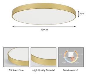 Brilagi-LED Таванно осветително тяло POOL LED, 128 W, 230 V, 3000/4000/6000 K, Ø 100 см, златисто