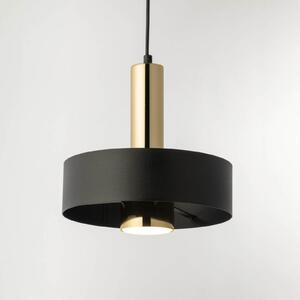 Висяща лампа Rif Lux, черна/златна, Ø 25 cm, стомана