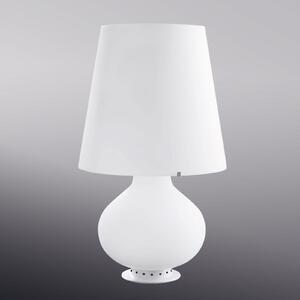 Fontana Arte - Настолна лампа Desiger 78cm, Бял, спалня, Стъкло, Дизайн