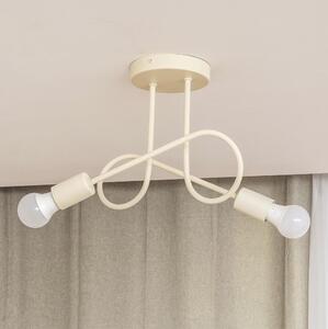 Плафониера OXFORD 2xE27/15W/230V кремава
