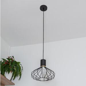 Полилей на кабел SOLANO 1xE27/15W/230V черно/златно